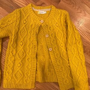 Mini Boden 9/10 gold cable cardigan